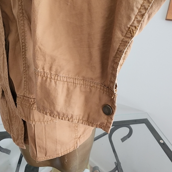 Maurices Women's Bronze Color Utility Cargo Jacket Full Zipper Closure Sz 0 - Picture 6 of 7